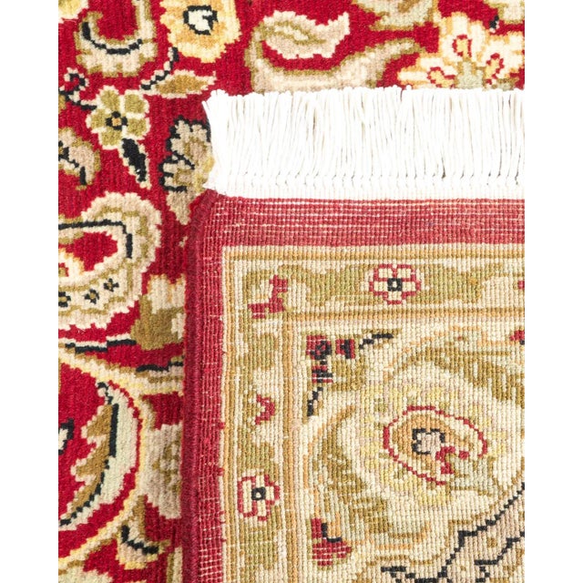 2000 - 2009 Mogul, One-of-a-Kind Hand-Knotted Area Rug in Red, 4' 2" x 6' 1" For Sale - Image 5 of 8