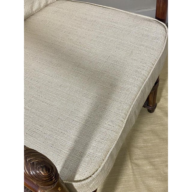 Lovely rattan and wicker armchair from the 70s. Fully restored, the cushions were made in a mottled beige fabric for more...