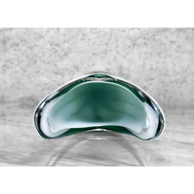 Mid-Century Swedish Art Glass Coquille Vase by Paul Kedelv