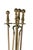 Metal Mid 20th Century 5 Pc. Brass Fireplace Tool Set For Sale - Image 7 of 9
