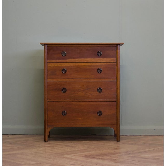 Antique Edwardian Oak Tallboy Chest of Drawers, 1910s For Sale - Image 9 of 9