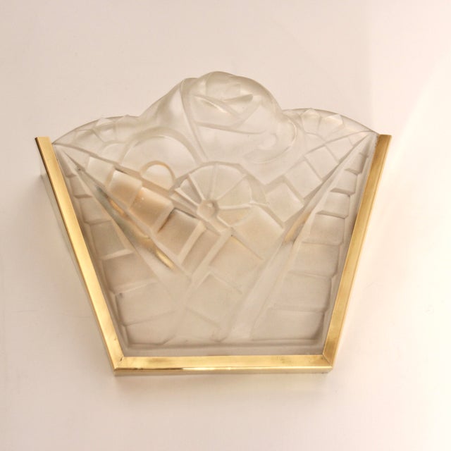 French Art Deco Wall Lights by David Guéron for Degué, 1930s, Set of 2 For Sale - Image 4 of 10