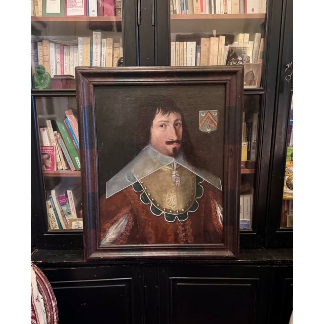 Unknown, Portrait of a Gentleman 1650, Oil on Canvas, Framed For Sale - Image 9 of 12