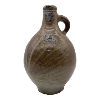 Antique Rhenish Frechen Salt Glazed Stoneware Bellarmine Jug, Circa 17th–18th Century For Sale