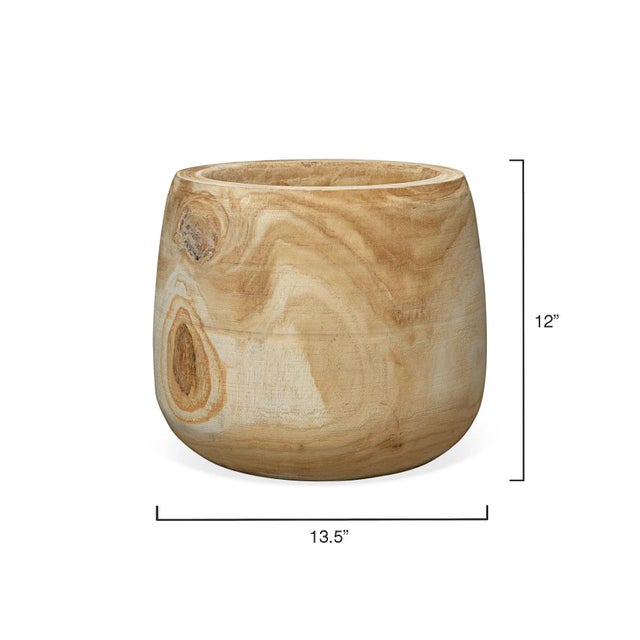2020s Jamie Young Brea Wooden Vase For Sale - Image 5 of 12