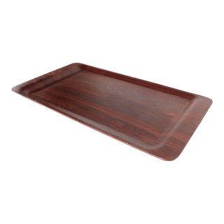 Vintage Rosewood Serving Tray For Sale
