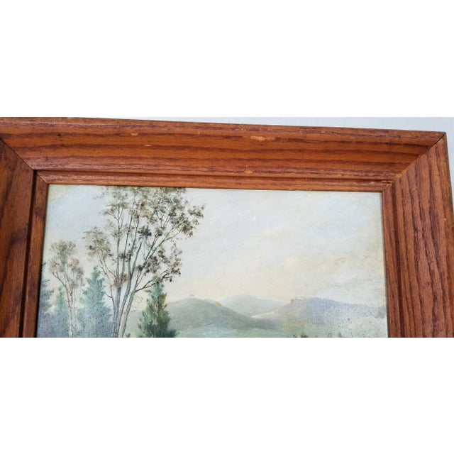 1950s Abstract Stream Landscape Oil Painting by John Janning, Framed For Sale In Miami - Image 6 of 11