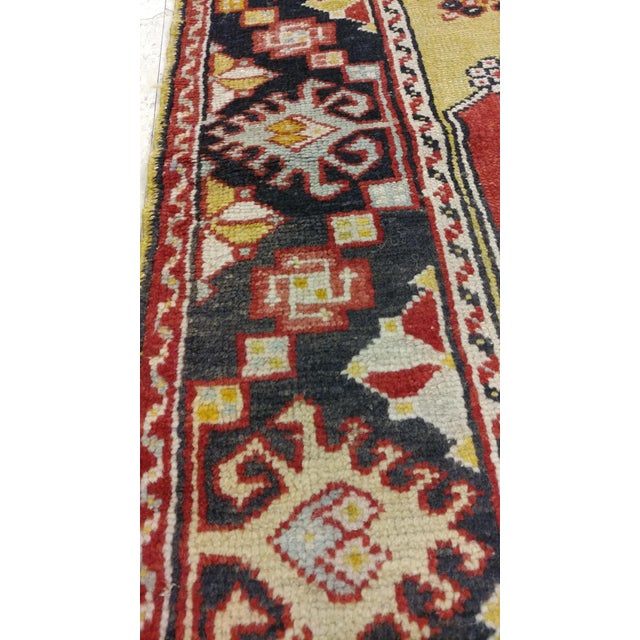 Antique Turkish Oushak Runner, Handmade Oriental Rug Coral. Brown, Yellow, Beige For Sale - Image 4 of 18
