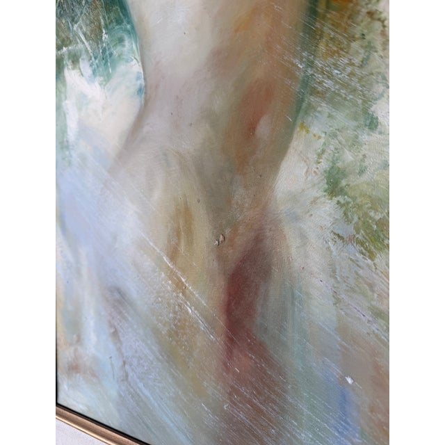 1970's Vintage Female Nude Oil Painting on Canvas – Framed For Sale - Image 9 of 13