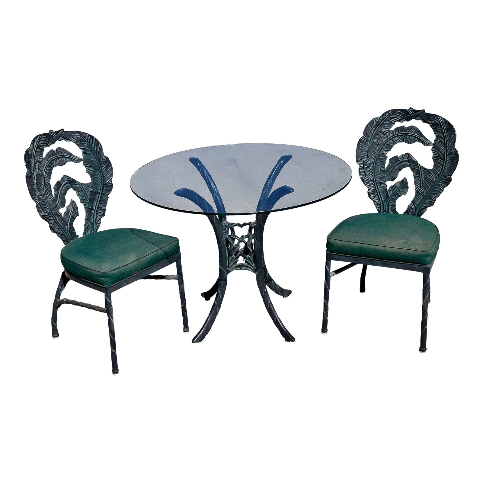Tropitone Veneman Collection Banana Leaf Chairs and Table Chairish