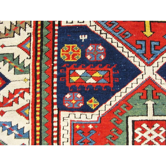 Late 19th Century Antique Caucasian Fachralo Kazak Prayer Rug For Sale - Image 5 of 9