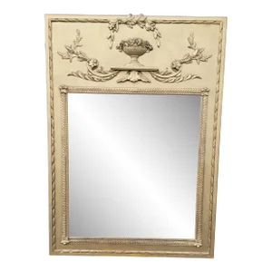 Large Antique Trumeau Gold Mirror
