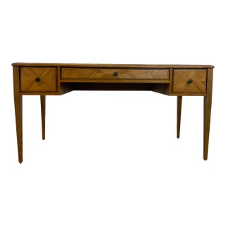 Theodore Alexander Light Oak Finished Wood Writing Desk For Sale