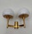 Wall Sconce in Gilded Metal and Opaline Glass, 1970 For Sale - Image 3 of 7