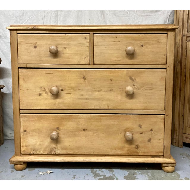 19th Century English Pine Chest of Drawers Chairish