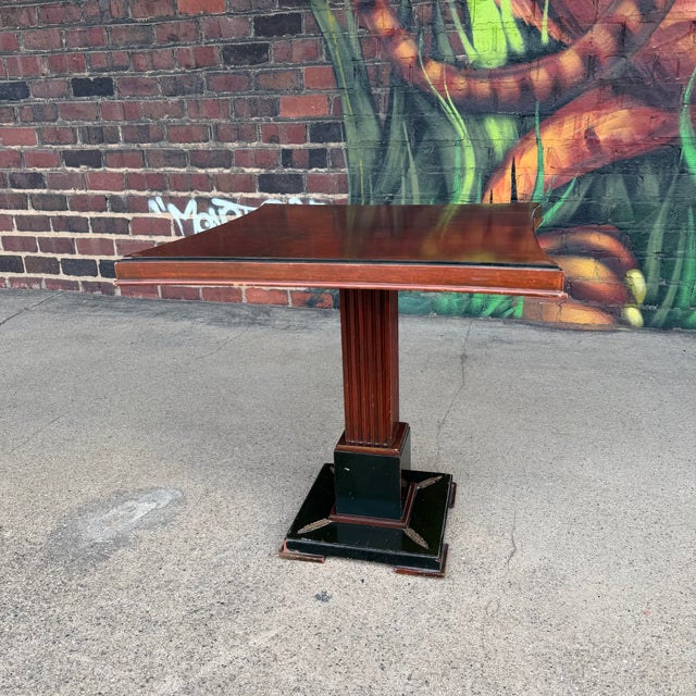 Brown Art Deco Side Table Game Table For Sale - Image 8 of 12