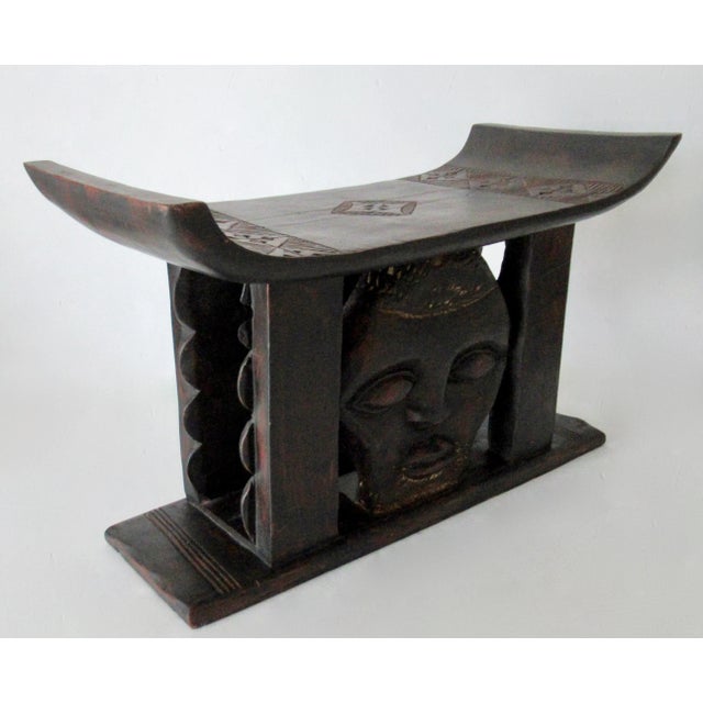 Vintage Wood-Carved African Ashanti Bench, Stool For Sale In West Palm - Image 6 of 18