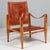 Kaare Klint for Rud Rasmussen. Safari chair original patinated aniline leather. Straps maintained in the original...