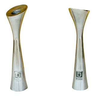 Vintage Danish Candlesticks from Broste Copenhagen, 1970s, Set of 2 For Sale