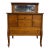Antique Arts & Crafts Quarter Sawn White Oak Buffet With Beveled Mirror For Sale