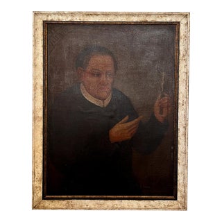 19th Century Portrait of Padre Andrea Villani For Sale