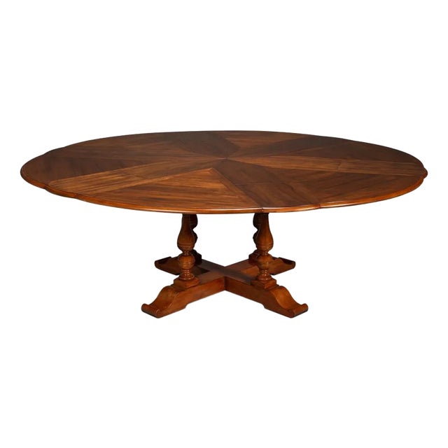 English Round Dining Table - 100" For Sale