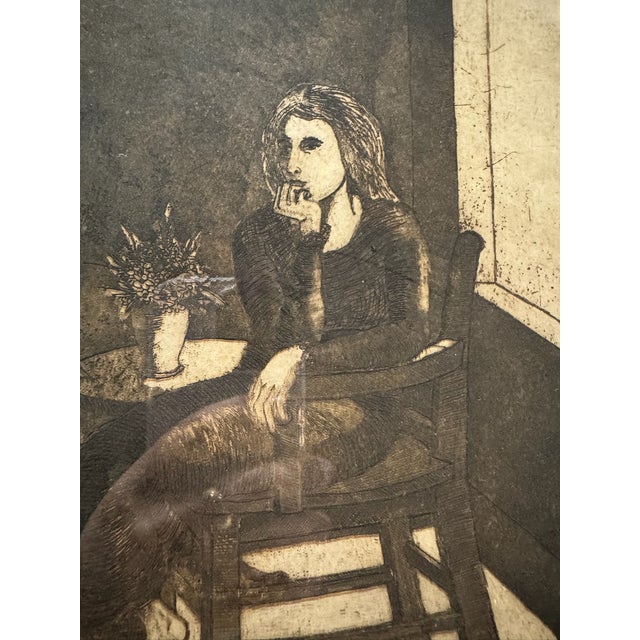 An original signed and editioned print titled "Motherhood" by Barbara Shannon. The composition presents an abstracted...