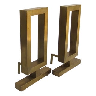 Andirons and Matching Tools by Donald Deskey - A Pair For Sale