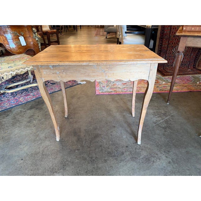 French Provincial Antique 18th-Century French Provincial Fruitwood Single-Drawer Side Table For Sale - Image 3 of 7