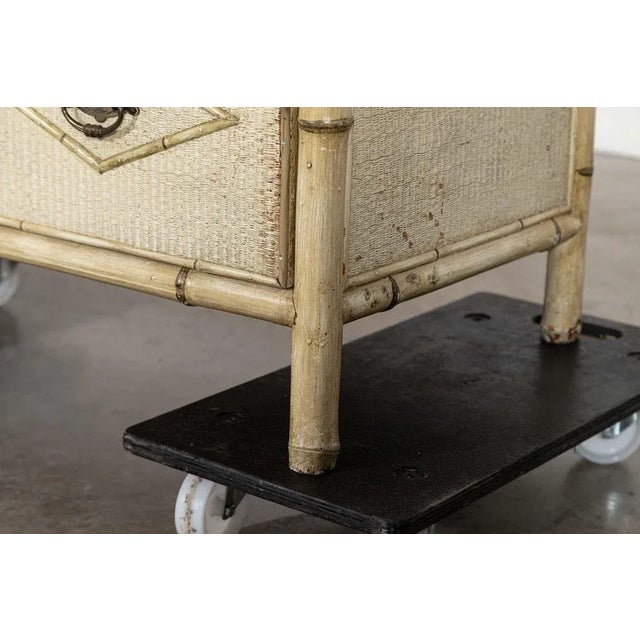 19th Century English Painted Bamboo Chest of Drawers, 1890s For Sale - Image 12 of 16