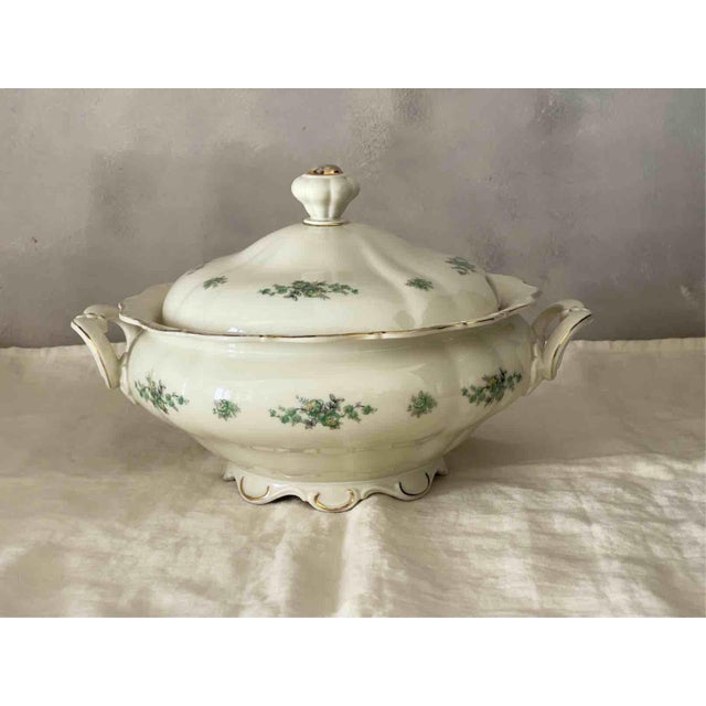 Porcelain Theresia Tureen with Gilt Details from Seltmann Weiden, Germany, 1950s For Sale - Image 16 of 16