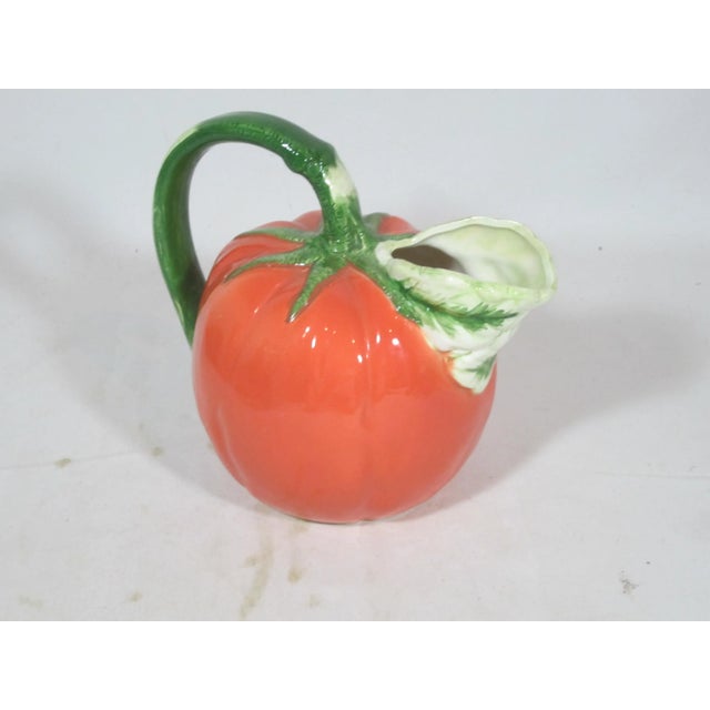 Contemporary 1980s Vintage Ceramic Tomato Pitcher For Sale - Image 3 of 5
