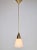 Metal Vintage Pendant Lamp in Milk Glass and Brass, 1970s, Set of 2 For Sale - Image 7 of 10