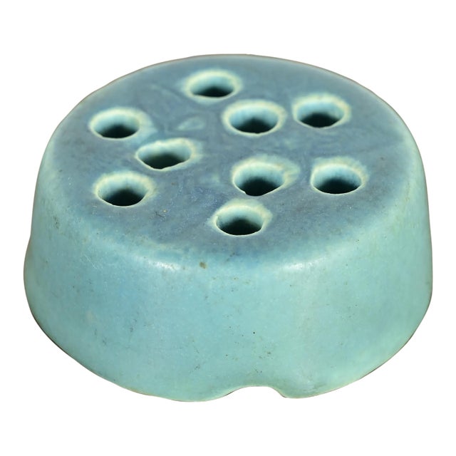 Rookwood Pottery Arts & Crafts Glazed Ceramic Art Pottery Flower Frog, 1920 For Sale