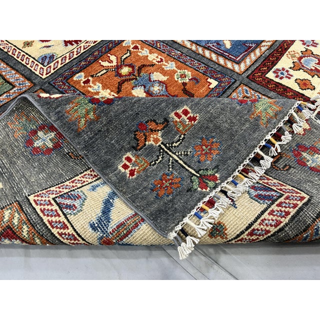 Gray Bakhtiari Persian Tree of Life Garden Panel Wool Rug, 4'11" X 6'6" For Sale - Image 11 of 12