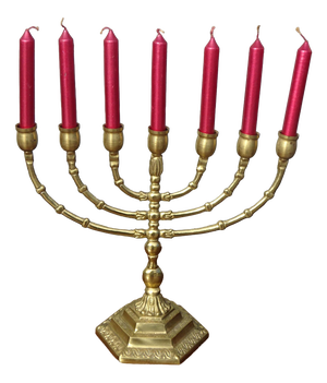 Seven-Branch Candleholder in Gilded Brass from Wainberg, 1960s