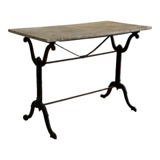 Antique Marble Bistro/Patio Table For Sale