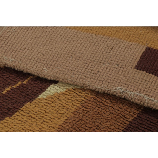 Textile Antique French Art Deco Runner With Bold Design in Brown Hues - Rug & Kilim For Sale - Image 7 of 7