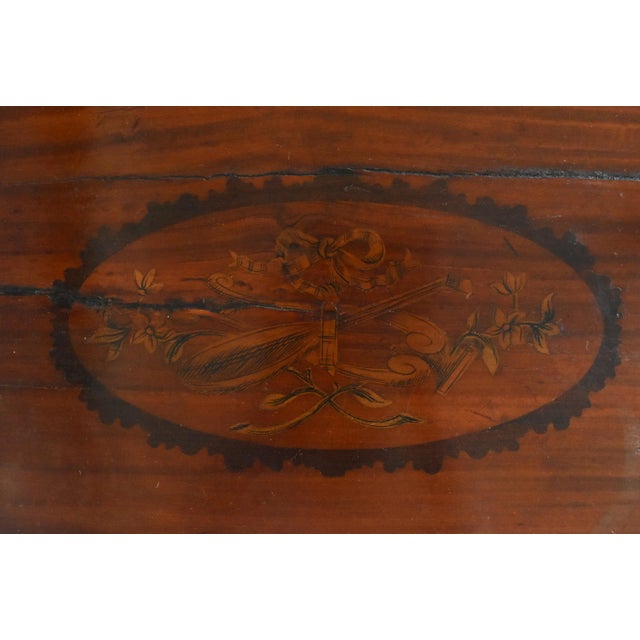 Antique Georgian Marquetry Inlay Work Table For Sale - Image 9 of 13