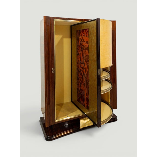 Metal Mid-Century Italian Revolving Cabinet Bar by Vittorio Dassi, 1950s For Sale - Image 7 of 18