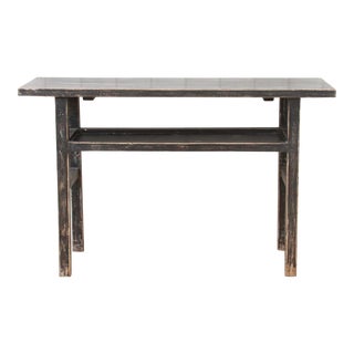 Primitive Chinese Black Console Table For Sale
