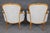 1960's Pair Louis XV Style Upholstered Bergere Chairs For Sale - Image 4 of 5