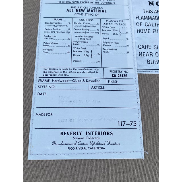 Custom Upholstered Paisley French Country Bergere Chair and Ottoman by Beverley Interiors "Stewart Collection" For Sale - Image 12 of 13