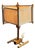Mid-Century Modern Scandinavian Pine Table Lamp with Square Fabric Shade, 1970s For Sale