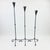 Hand Forged Iron Candelabra Set of 3 (97-117cm) Antique Copper Finish Slender Stem with Lily Cups For Sale - Image 9 of 9