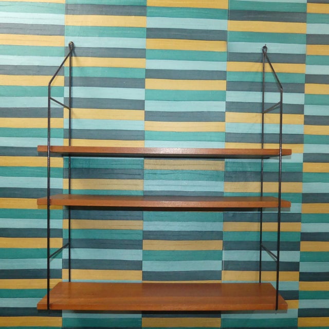 Mid-Century Modern String Shelf in Walnut, 1960s For Sale - Image 6 of 12