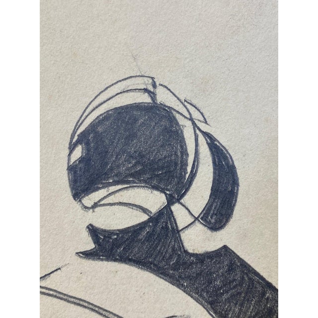 Paper 1990s Horse Race, Pen and Ink on Board, Signed Alton S Tobey For Sale - Image 7 of 12