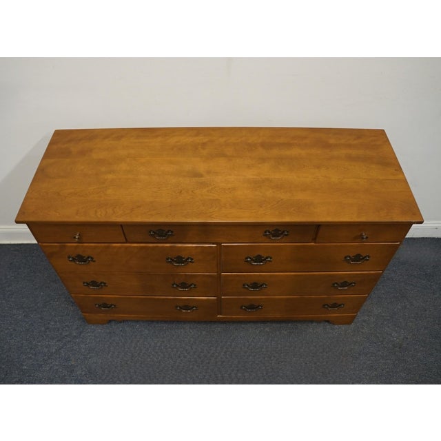 Baumritter Ethan Allen / Baumritter Heirloom Nutmeg Maple 54" Double Dresser 621 For Sale - Image 4 of 12