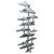 This striking wall sculpture by Artisan House features a dynamic squadron of mid-century inspired aircraft captured in...