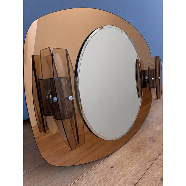 Mid-Century Modern Mid-Century Modern Illuminated Mirror from Sonnenberg, 1970s For Sale - Image 3 of 9